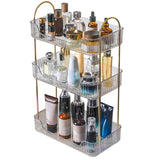 1 x Brand New Makeup Organizer for Vanity, Perfume Cosmetic Storage and Organizers, for Bathroom Dessert Countertop Round White-B, 3 Layers  - RRP €18.54