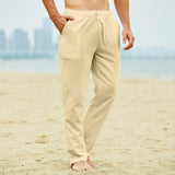 17 x Brand New Lanckeli Men s Linen Pants Summer Drawstring Beach Yoga Pants, Loose and Lightweight Casual Long Trousers. - RRP €484.67