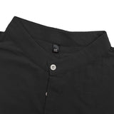 1 x Brand New VANVENE Henley Men s Fashion Cotton Linen Shirt Casual Beach Summer Solid Color Shirt with Pocket Black XXL - RRP €24.98