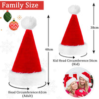 11 x RAW Customer Returns MICTER Christmas Hat, 2 Pieces Adult Christmas Hat, Unisex Santa Hat, Red Christmas Hats, Plush Santa Hat, Christmas Ornaments Adult  - RRP €153.89