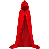 3 x Brand New KONVINIT Long Hooded Cloak Adult Red Cape Made of Velvet for Christmas Halloween Vampire Costume Party, Red L - RRP €51.06