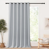 1 x RAW Customer Returns PONY DANCE Blackout Curtains for Interiors Divider Panels - Modern Curtains Bedroom Ring Curtain Thermal Insulating Curtain 1 Piece L 200 x H 245 cm, Light Gray - RRP €36.38