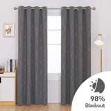 1 x RAW Customer Returns Deconovo Modern Thermal Insulating Living Room Curtains with Lines with Grommets 2 Pieces 140 x 229 cm Light Gray - RRP €34.87