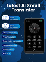 1 x RAW Customer Returns Translator with voice output, language translator device translation device 4.0 inch touch screen, 139 languages supported instant two-way translation picture translation, translator for travel learning - RRP €115.99