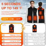 3 x Brand New Hlaohswer Heated Vest for Men Women, Down Jacket Heated Jacket with 10000mah Battery, 90 Down, 8 Heat Zones, Heat Up to 20 Hours XXL  - RRP €269.97