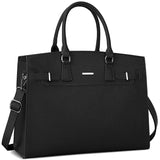 1 x RAW Customer Returns IGOLUMON Handbag Women Shopper Ladies Large Black Laptop Bag 15.6 Inch PU Leather Shoulder Bag Work Bag Waterproof for Business Office Work Teacher Bag School - RRP €39.99