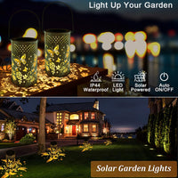 1 x RAW Customer Returns Solar lamps for outdoors - 1 piece solar lamps for outdoors garden - IP65 waterproof solar lantern for outdoors, metal hanging solar garden lights for outdoors garden balcony decoration outside backyard lighting - RRP €16.13