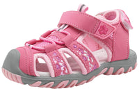 1 x RAW Customer Returns Apakowa Baby Little Girls Summer Closed Toe Athletic Outdoor Hiking Beach Sandals Sports Trail Sandals for Kids with Velcro Fastening - RRP €28.22