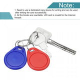 1 x RAW Customer Returns sourcing map 8Pack RFID Key Chain UID 13.56MHz Rewritable IC Card Red Blue - RRP €12.26