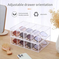 1 x RAW Customer Returns HOJKMA Glasses Storage Box, Acrylic Clarity Sunglasses Eyeglasses Organizer Thickened Eyeglass Box Jewelry Box Eyeglass Stand with 4 Drawers for Watches Chains, Eyeglasses, Cosmetics, Reading Glasses - RRP €19.15