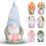 9 x Brand New Easter decoration gnome plush, Easter gnome with garden gnome design, unique Easter decoration, gift for children, spring-like home and lucky charm Easter decorations. Knitted pink  - RRP €183.6