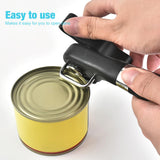 1 x RAW Customer Returns Can Opener Without Sharp Edges, Can Opener Manual with Non-Slip Handle Smooth Edge for Elderly with Arthritis Black, 2 Pack - RRP €15.99