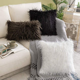 1 x RAW Customer Returns MIULEE Set of 2 Christmas Pillows Cushion Covers Cuddly Pillow Faux Fur Fluffy Fur Pillow Sofa Cushion Decorative Pillow Cushion Cover Pillow Faux Fur Plush Pillow for Sofa Couch 50 x 50 cm White - RRP €24.99