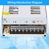 1 x RAW Customer Returns Kingwen switching power supply 24V 20A power supply adapter transformer 480W LED transformer, power supply transformer switching power supply for LED strips, AC 85V 265V to DC 24V 20A 480W. - RRP €35.99