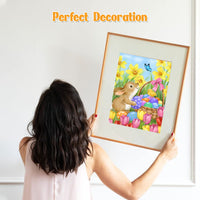 14 x Brand New RICUVED Rabbit Diamond Painting Pictures, 5D Easter Diamond Painting Pictures Adults Hummingbird Diamond Painting Pictures Set Full Drill Flowers Diamond Painting Cross Embroidery Painting Set 30x40cm - RRP €124.18