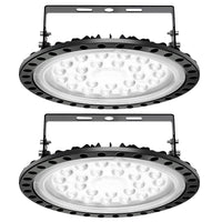 1 x RAW Customer Returns Viugreum LED UFO, 100W LED high bay light, 6000K-6500K cold white 120 beam angle industrial lamp, IP65 waterproof - SMD2835 96Leds 100W, 2 pack  - RRP €56.96