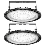 1 x RAW Customer Returns Viugreum LED UFO, 100W LED high bay light, 6000K-6500K cold white 120 beam angle industrial lamp, IP65 waterproof - SMD2835 96Leds 100W, 2 pack  - RRP €56.96