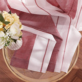 1 x RAW Customer Returns MIULEE Modern Living Room Curtains with White and Wine Red Stripes, Beautiful Youth Bedroom Curtains with Eyelets, Translucent Curtains for Bedroom Windows, Living Room Curtains 2 Pieces, 2X W140xL245CM - RRP €28.51