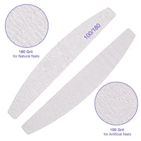 1 x RAW Customer Returns Xinstroe Pack of 10 nail files buffer, double-sided 100 180, nail block, white sanding block, polishing block - RRP €6.04