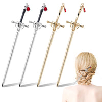 4 x Brand New WEBEEDY 4 Pieces Retro Sword Hair Sticks Metal Sword Hair Chopsticks for Buns Chinese Style Hairpin Sword Hair Sticks with Tassel for Long Hair Accessories - RRP €44.2