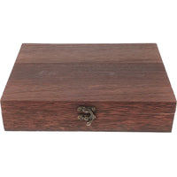 3 x Brand New Wooden box with lock and lid Wooden storage box Flat vintage decorative wooden box craft box jewelry organizer jewelry holder for home office - RRP €73.47