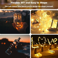 65 x Brand New Yogle Micro LED Fairy Lights Battery, 2M 6x20 LEDs Mini Copper Wire Fairy Lights Battery Operated, Waterproof DIY Small Lights Bottle Decoration for Party Wedding - RRP €844.35