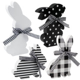 3 x Brand New Songjum 4 Pieces Easter Bunny Decoration Wooden Easter Bunny Wooden Sign Bunny Decor Easter Bunny Figures Wood for Easter Party DIY Home Office Farmhouse Classic Style  - RRP €61.2