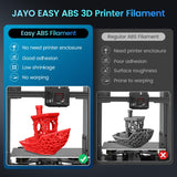 1 x RAW Customer Returns JAYO 1.75mm ABS Filament 2KG, Easy ABS Filament for 3D Printer with Low Temperature Printing, No Case Required, ABS 1.75 Diameter Accuracy - 0.02mm, 1KG Spools, 2 Pack, Black Grey - RRP €31.46