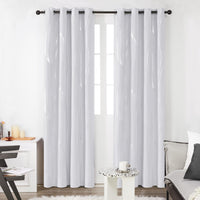 1 x RAW Customer Returns Deconovo Thermal Insulating Blackout Curtains for Indoor Bedroom with Eyelets 140x290cm Pearl Gray 2 Panels - RRP €47.21