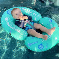 1 x RAW Customer Returns HECCEI Baby Swimming Ring with Sunroof, Mambobaby Autom Inflatable Baby Swimming Aid Add Tail Swim Float Can Lie Down, Baby Swimming Ring for Children from 3-24 Months - RRP €68.42