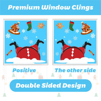 75 x Brand New Large Christmas Window Stickers Reusable, Eco-Friendly Window Clings Stickers Double-Side Snow Flakes Decal for Christmas Christmas Theme Party Window Decoration - RRP €1530.0