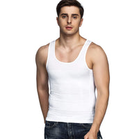 1 x RAW Customer Returns Odoland Men s Undershirts Shapewear 3 Pack Body Shaper Men s Tummy Control Compression Shirt Tank Tops Extra Large Black White White  - RRP €38.99