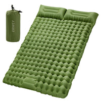 1 x RAW Customer Returns ERWEY Self-Inflating Sleeping Mat for 2 People 200x135 cm Ultralight Camping Sleeping Mat Inflatable Air Mattress Sleeping Mat with Foot Pump Foldable Sleeping Mats with Pillow - RRP €55.99