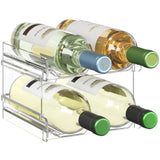 1 x RAW Customer Returns Lifewit Plastic Stackable Wine Rack for Fridge, Cabinet, Countertop, Wine Bottle Holder, Water Bottle Organizer for Fridge, Pantry, Holds 4 Bottles - RRP €15.99