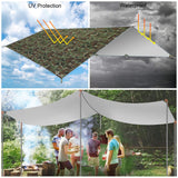 1 x RAW Customer Returns Ryaco Tarp 3x4 m Waterproof Tent Tarp Ultralight with Eyelets 6 Ground Pegs 6 Ropes, Anti-UV Snow Rain Protection Lightweight Compact for Hammock Camping Hiking Picnic Travel Outdoor Activities - RRP €39.99