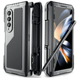 1 x RAW Customer Returns Beeasy for Samsung Galaxy Z Fold 4 Case, 360 Degree Outdoor Shockproof Protective Case with S Pen Holder and Hinge Protection, Robust Metal Heavy Duty Case with Screen Protector and Stand - RRP €36.84