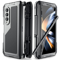 1 x RAW Customer Returns Beeasy for Samsung Galaxy Z Fold 4 Case, 360 Degree Outdoor Shockproof Protective Case with S Pen Holder and Hinge Protection, Robust Metal Heavy Duty Case with Screen Protector and Stand - RRP €35.99