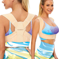 1 x RAW Customer Returns Posture Corrector, Adjustable Posture Corrector for Back, Neck and Shoulders, Back Brace for Women, to Relieve Neck, Shoulder and Upper Back Pain S M  - RRP €25.99