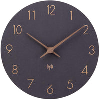 1 x RAW Customer Returns ACCSHINE Radio Controlled Wall Clock MDF Wooden Wall Clock Without Ticking Noise Silent 30cm Quartz Battery Large Wall Clock Easy to Read for Room Home Kitchen Bedroom Office School Black  - RRP €30.04