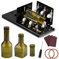 1 x RAW Customer Returns Glass Bottle Cutter, Fixm Bottle Cutter Improved Version, Round, Square Bottles and Bottle Necks, Suitable for Wine, Beer, Whiskey, Sparkling Wine, Water and Lemonade Bottles Black  - RRP €36.99