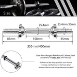 1 x RAW Customer Returns Bad Company Short Dumbbell Bar - 1 Diameter, 30mm Diameter, 14 or 16 Chrome Knurled Dumbbell Bar with Star Locks Set of 2  - RRP €36.9