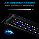 1 x RAW Customer Returns NICREW ClassicLED G2 Aquarium Light, LED Aquarium Light with 3 Timer Modes Available and Extendable Brackets, White and Blue LEDs, Suitable for 30-43 cm Aquarium, 11 W, 835 LM - RRP €33.26