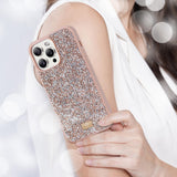 1 x RAW Customer Returns BEZ Phone Case for iPhone 15 Pro Case Glitter, Sparkle Diamond Crystal Bling Case with Bling Co. Series for iPhone 15 Pro, Tuscan Beige - RRP €24.99