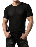 1 x RAW Customer Returns JOGAL Men s Browse Fitted Short Sleeve Muscle Shirt, Black, M - RRP €24.0