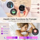 1 x RAW Customer Returns Fsdibst Smartwatch women with telephone function, 1.43 Amoled touchscreen, 5-9 days long battery life, IP67 fitness watch heart rate monitor sleep monitor SpO2, 107 sports watch for iOS Android silver  - RRP €43.86