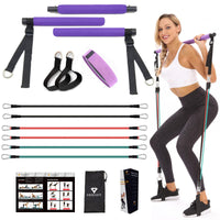 1 x RAW Customer Returns VENUSFIT gifts for men Barbell sports equipment women for home fitness Pilates bar sports equipment 130 lbs fitness band resistance bands leg and butt training - RRP €39.98