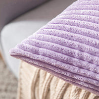 1 x RAW Customer Returns MIULEE Set of 2 cushion covers, corduroy cushion cover, decorative cushion cover, sofa cushion, couch cushion, decorative cushion cover, decorative cushion cover with hidden zip, 45 x 45 cm, purple - RRP €26.49