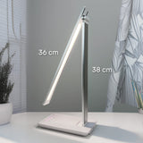 1 x RAW Customer Returns Maxter Wireless LED Desk Lamp with Rechargeable BATTERY, LED Desk Lamp 6W, 550 lumen, USB Port, 6 Brightness and Color Levels, 30 60min Timer, Reading Mode  - RRP €45.61