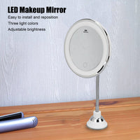 2 x RAW Customer Returns Agatige 10x Magnification Illuminated Makeup Mirror, 3 Adjustable Touch Control Brightness Small Led Light Makeup with Locking Suction Cup Base for Bathroom Vanity Shower and Travel - RRP €40.8