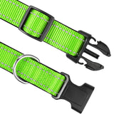 8 x Brand New Joytale Reflective Dog Collar, Nylon Padded Collar with Neoprene, Adjustable for Small Dogs, 22-30cm, Green - RRP €70.56